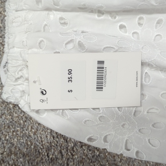 NWT Zara White Eyelet A-Line Skirt - Picture 3 of 6